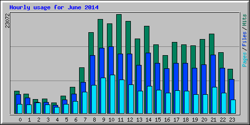 Hourly usage for June 2014