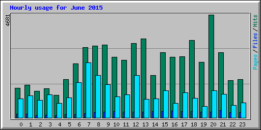 Hourly usage for June 2015