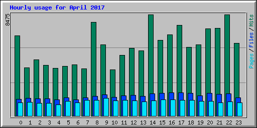 Hourly usage for April 2017