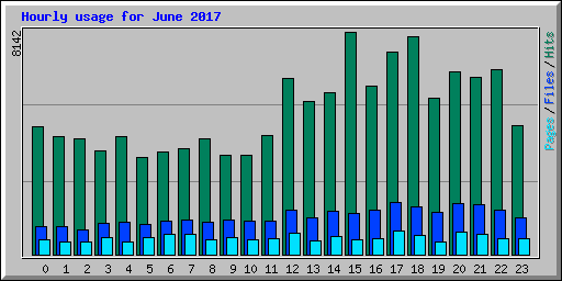 Hourly usage for June 2017