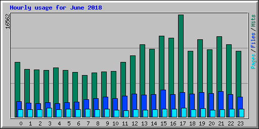 Hourly usage for June 2018