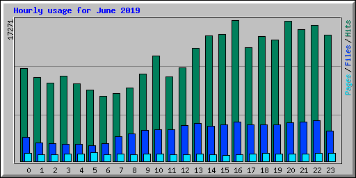 Hourly usage for June 2019