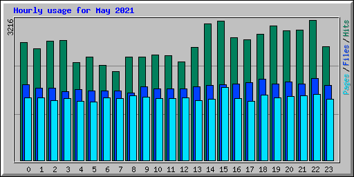 Hourly usage for May 2021