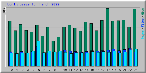 Hourly usage for March 2022