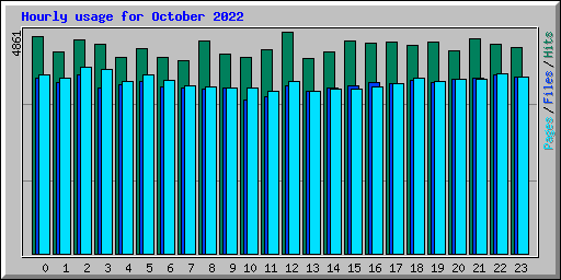 Hourly usage for October 2022