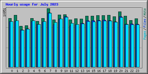 Hourly usage for July 2023