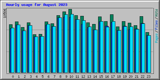 Hourly usage for August 2023