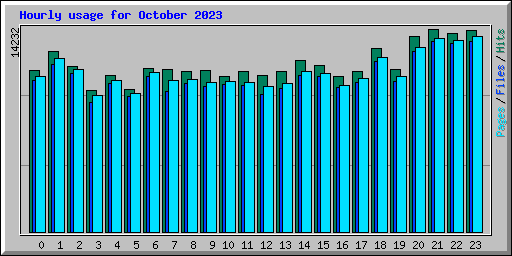 Hourly usage for October 2023