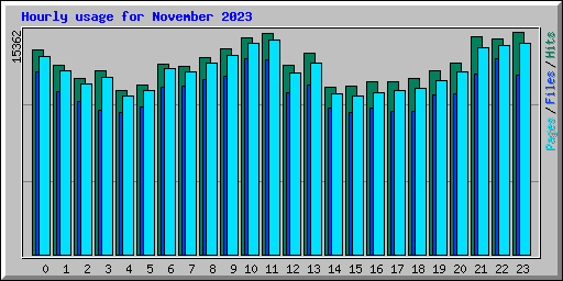 Hourly usage for November 2023