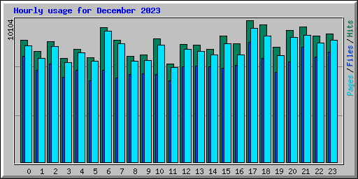 Hourly usage for December 2023